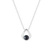 Lantisor argint cu perla naturala neagra DiAmanti SK24212N_B-G